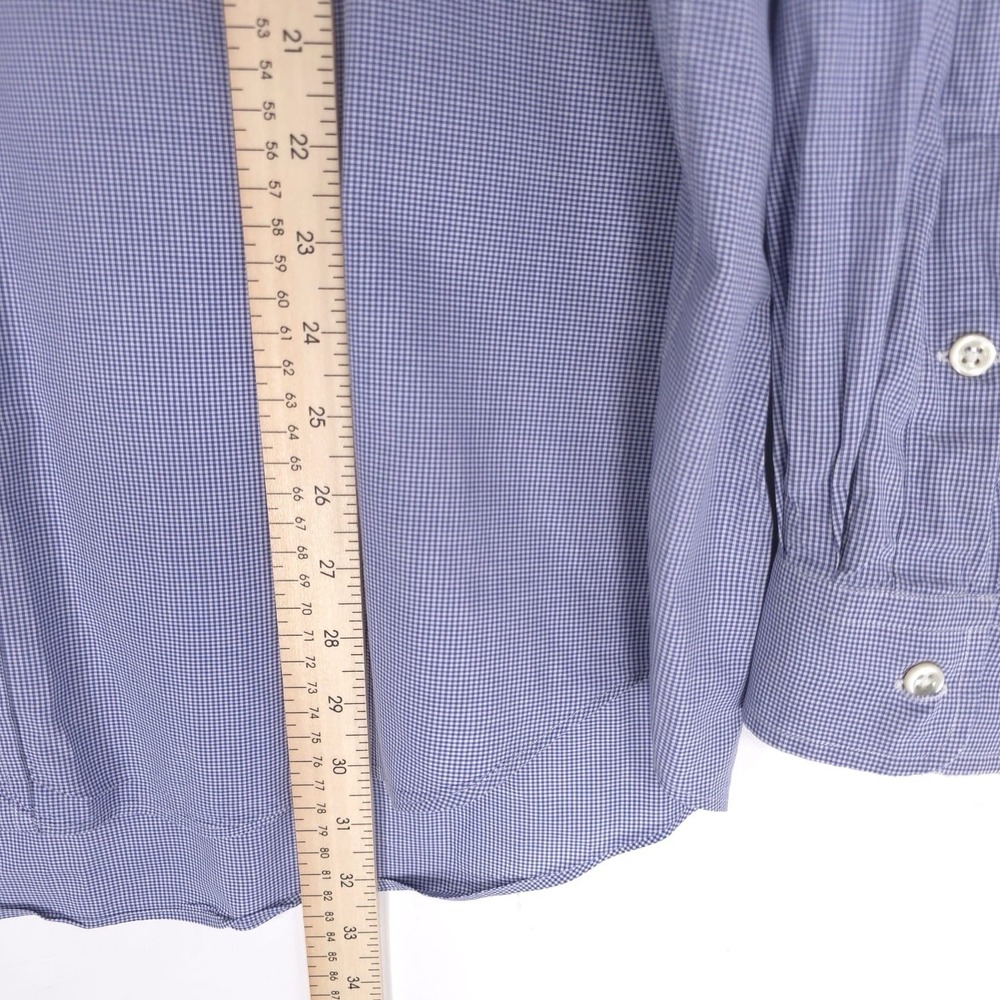 RALPH LAUREN BLAKE Men's Shirt MEDIUM Blue Check PIMA COTTON Vitage HONG KONG - Picture 5 of 11